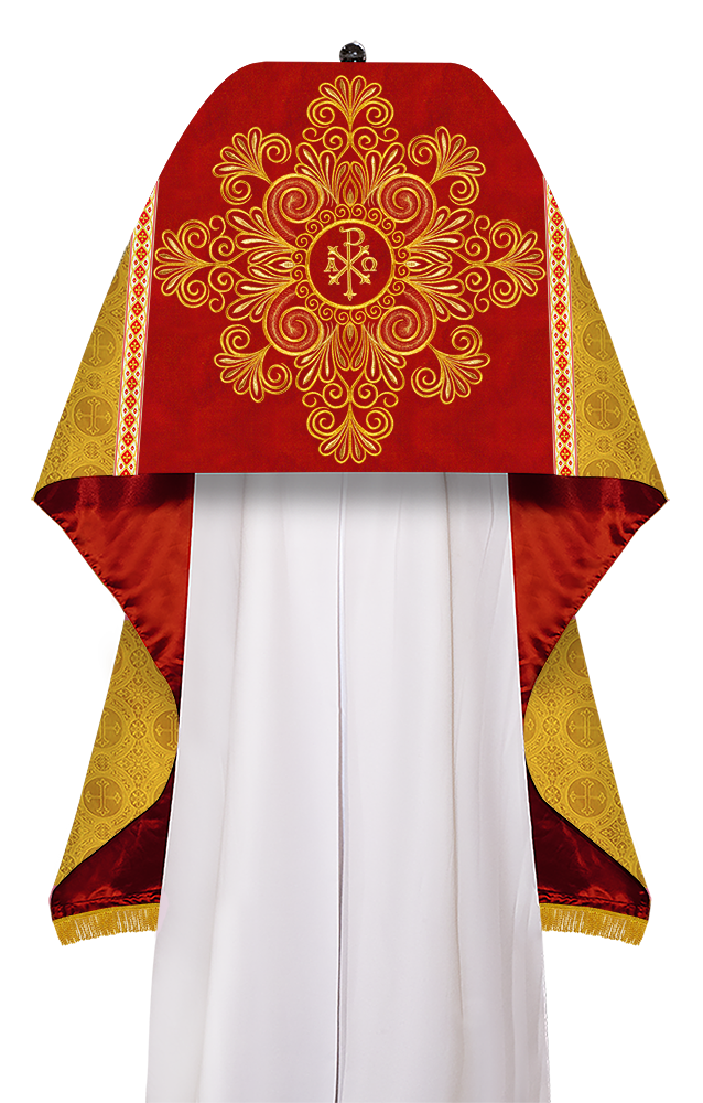 Humeral Veil Vestment with Braided Embroidery and Trims