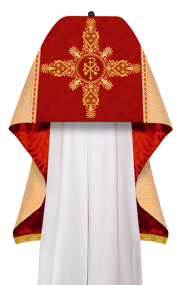 Humeral Veil Vestment with Embroidery and Spiritual Motif