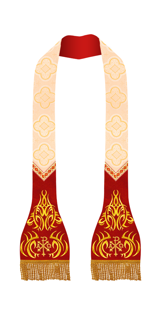 Embroidered Roman Stole with Motif