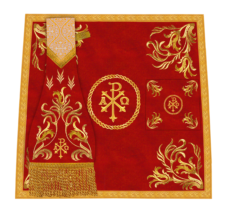 Mass set with golden embroidery