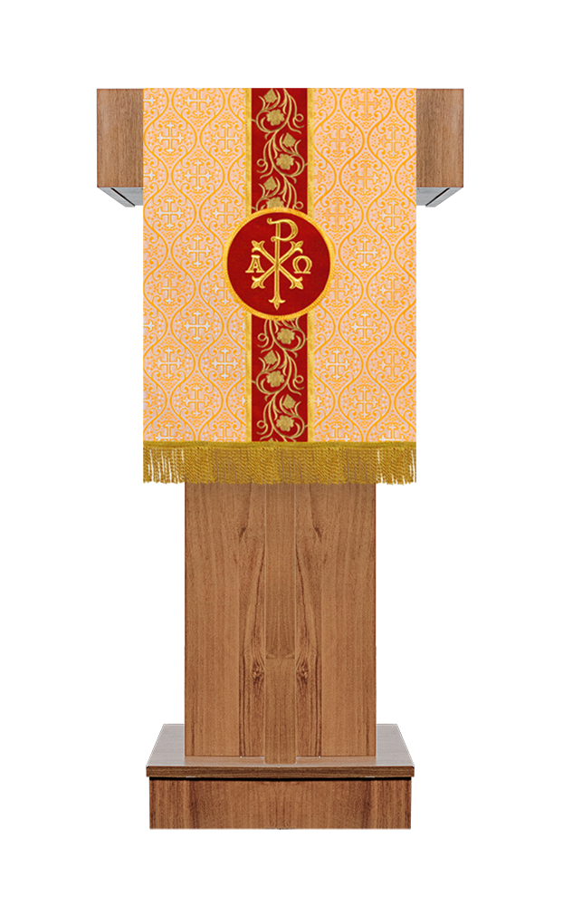 Pulpit/Lectern with Grapes Embroidery Trim