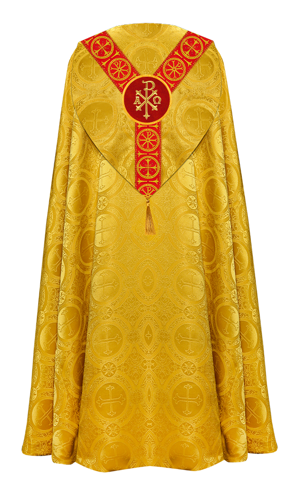 Gothic Cope Vestment with Y Type Embroidered Motif