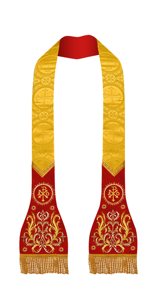 Catholic Stole with embroidery motif