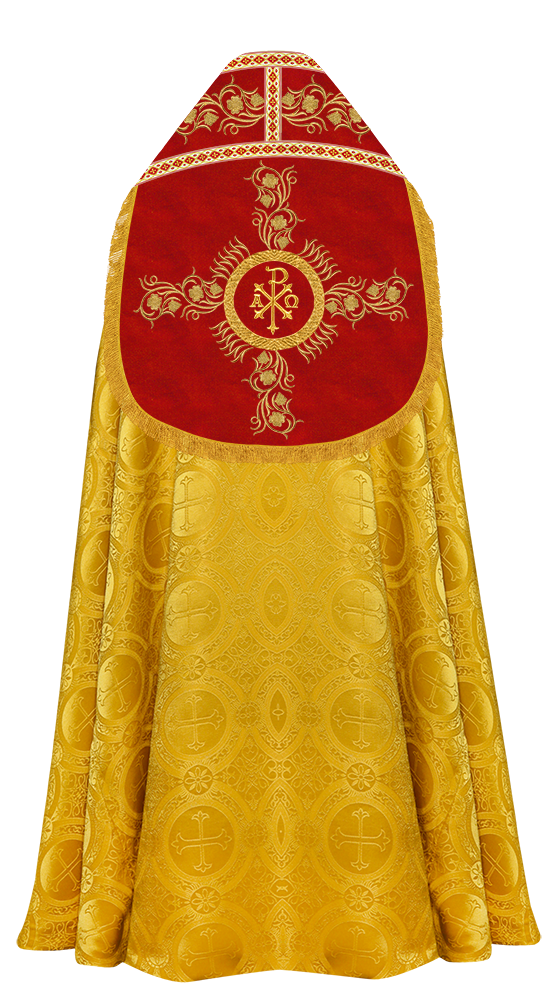 Roman Cope Vestment with Grapes Embroidered trims