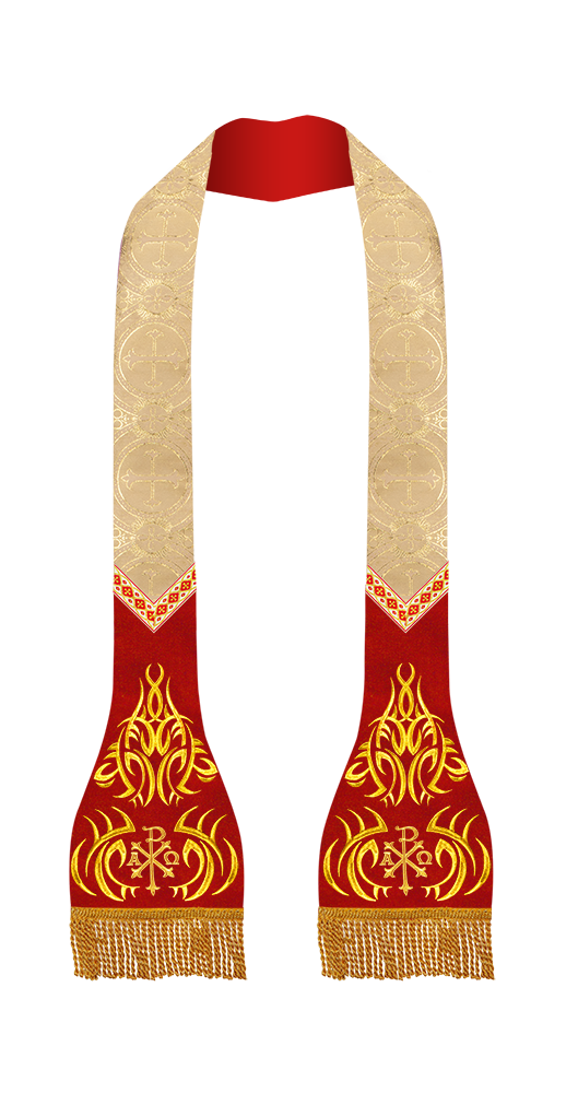 Embroidered Roman Stole with Motif