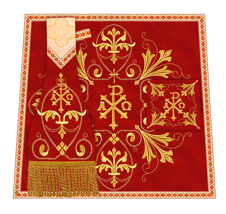 Roman Chasuble Vestment Enhanced With Orphrey and Trims