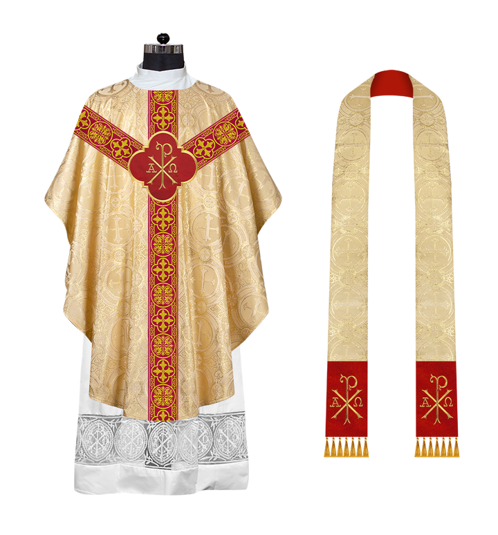 Gothic Chasuble with Ornate Braided Trims