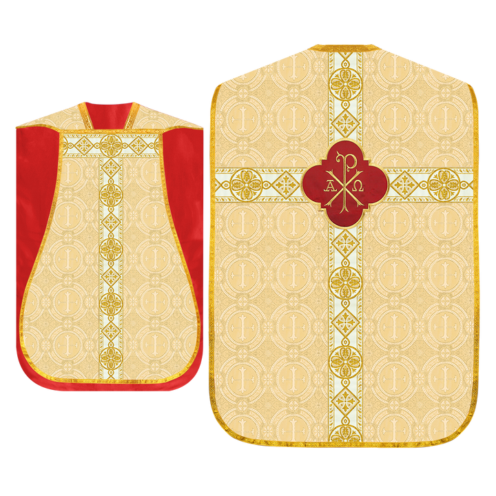 Fiddleback Vestment with Embroidered Motif