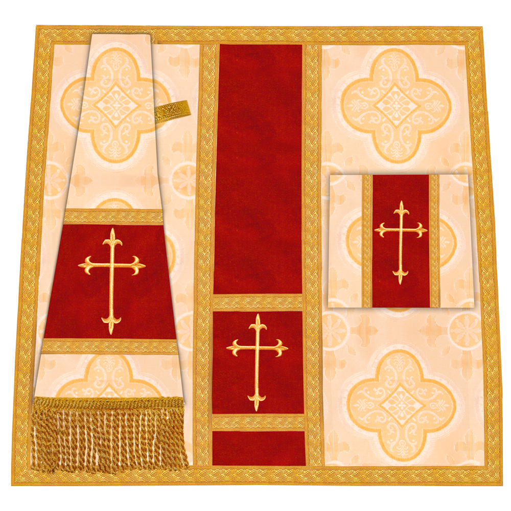 Gothic Chasuble vestment with Golden Lace