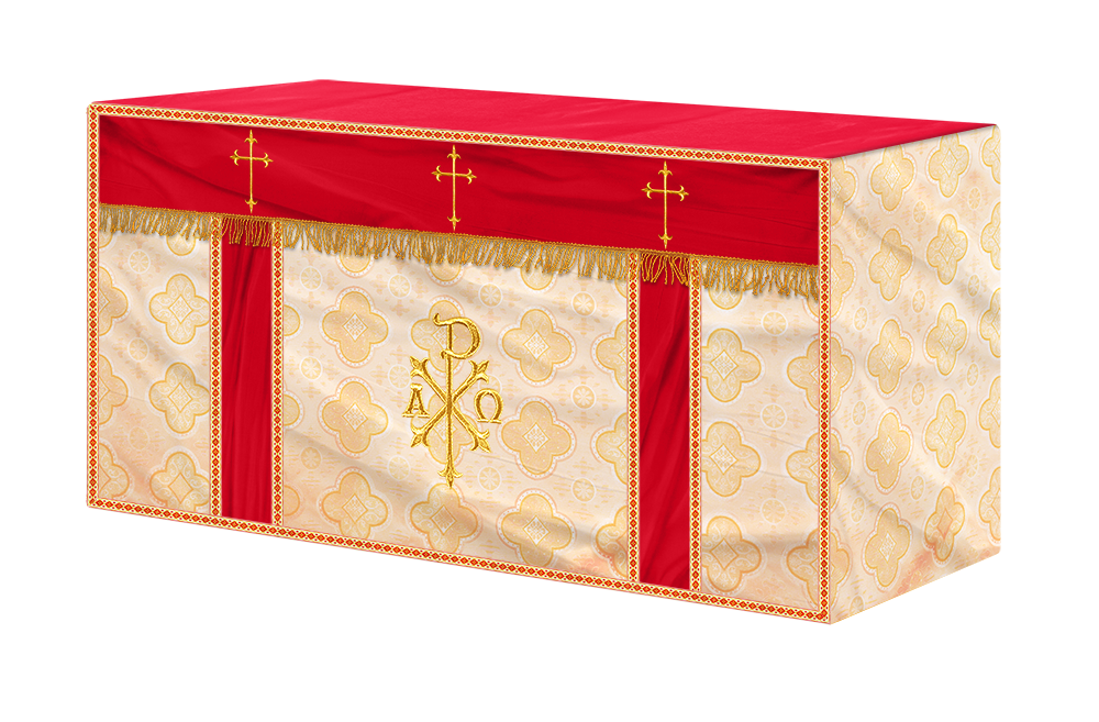 Altar Cloth with Spiritual Cross with Trims