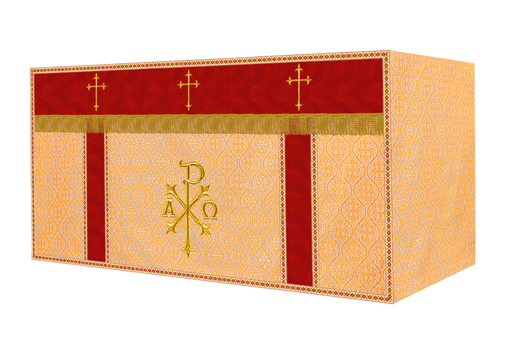 Altar Cloth with Spiritual Cross with Trims