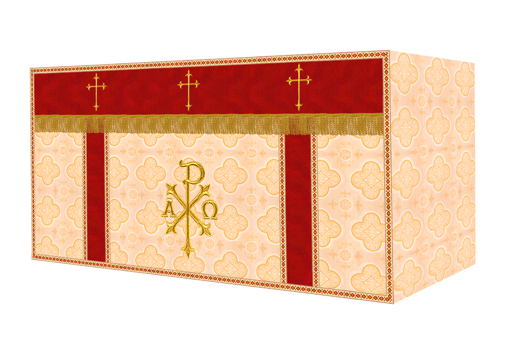 Altar Cloth with Spiritual Cross with Trims