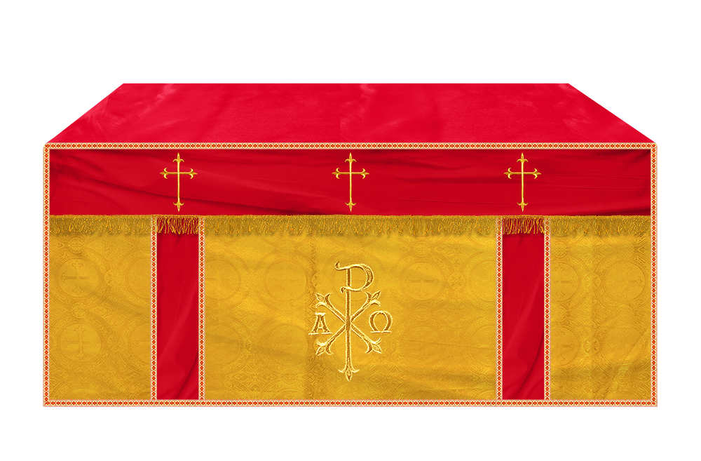 Altar Cloth with Spiritual Cross with Trims