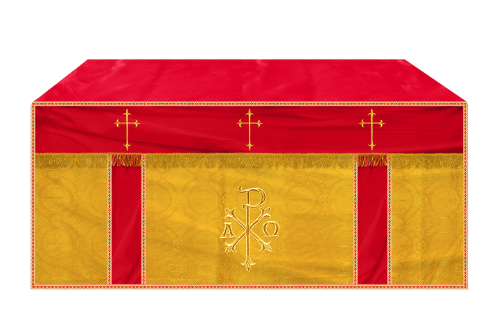 Altar Cloth with Spiritual Cross with Trims