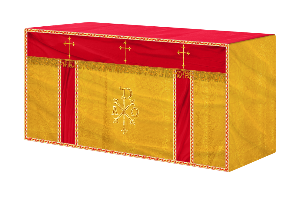 Altar Cloth with Spiritual Cross with Trims