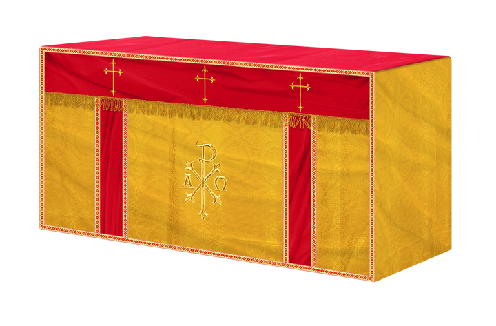 Altar Cloth with Spiritual Cross with Trims