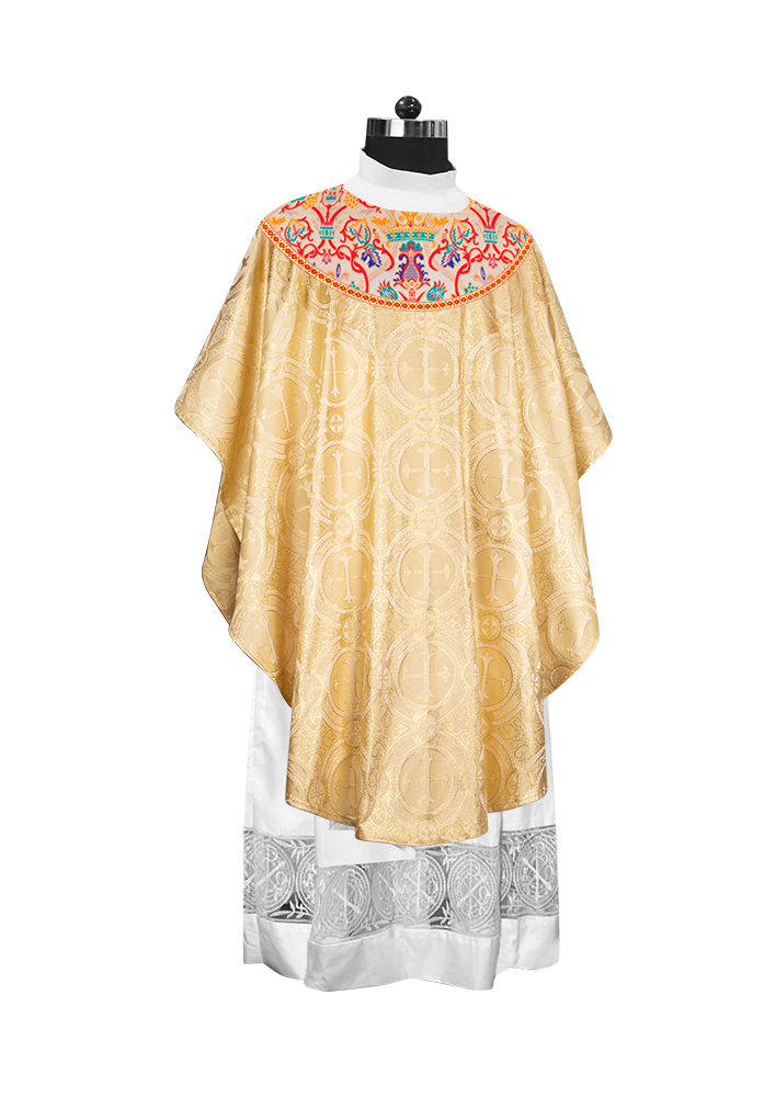 Tapestry Chasuble with Detailed Braids and Trims