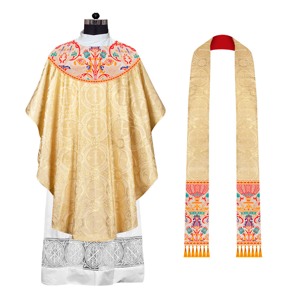 Tapestry Chasuble with Detailed Braids and Trims