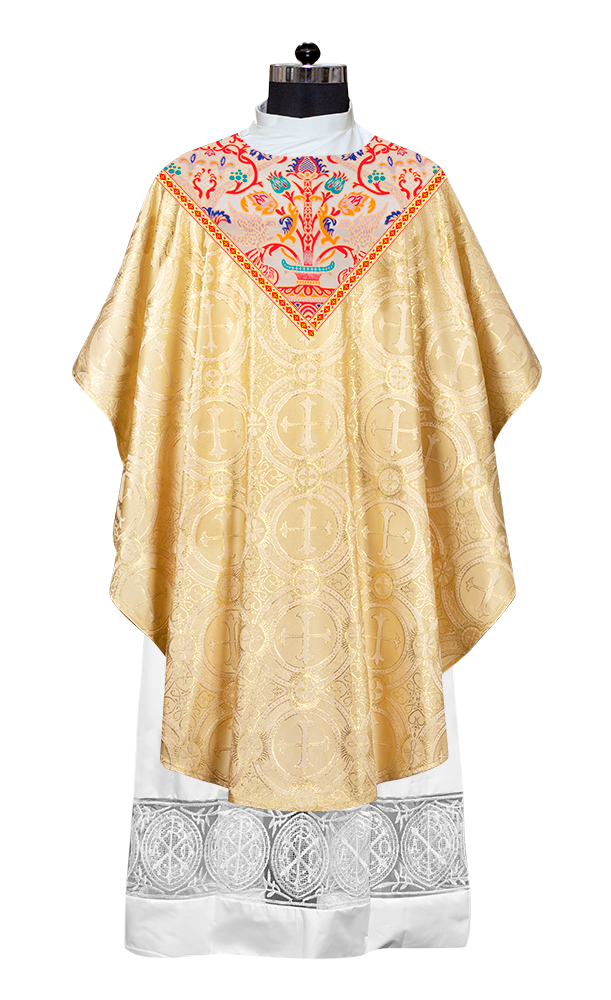 Tapestry Chasuble with Detailed Braids and Trims