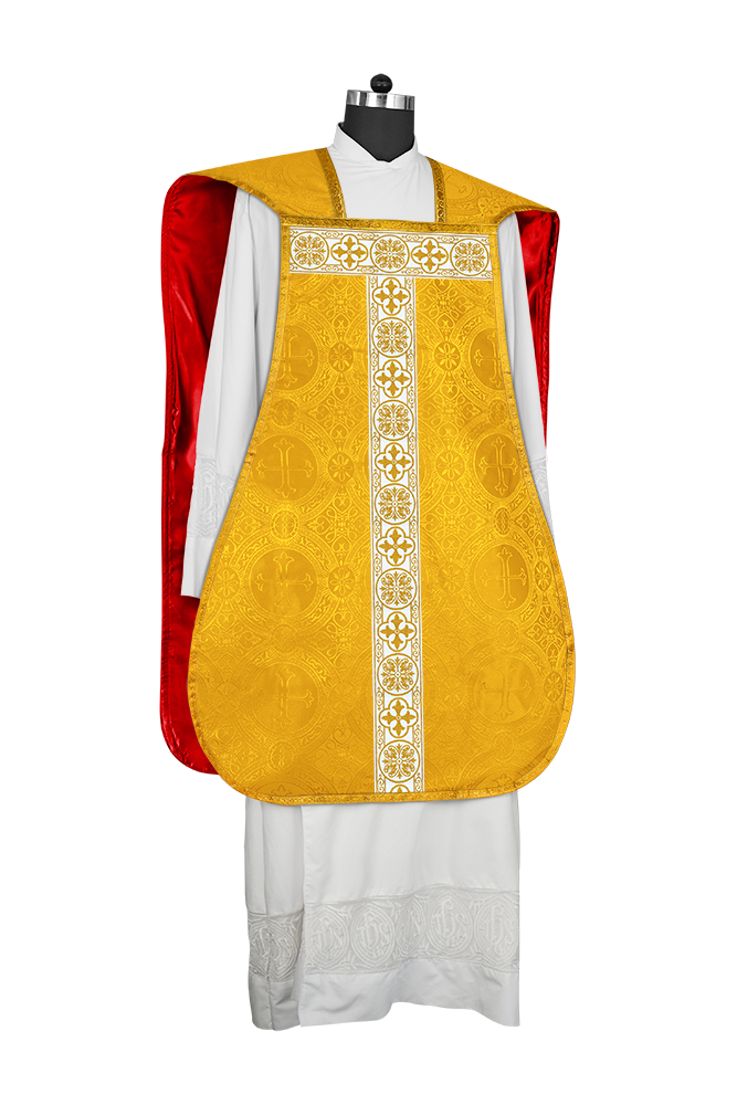 Casulla católica romana con motivo espiritual 