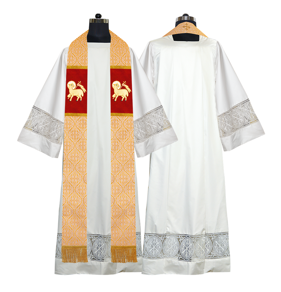 Set of 4 Clergy Stole with Spiritual motif