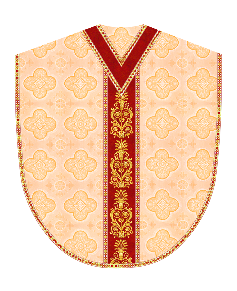 Borromean Chasuble Vestment With Detailed Braids and Trims