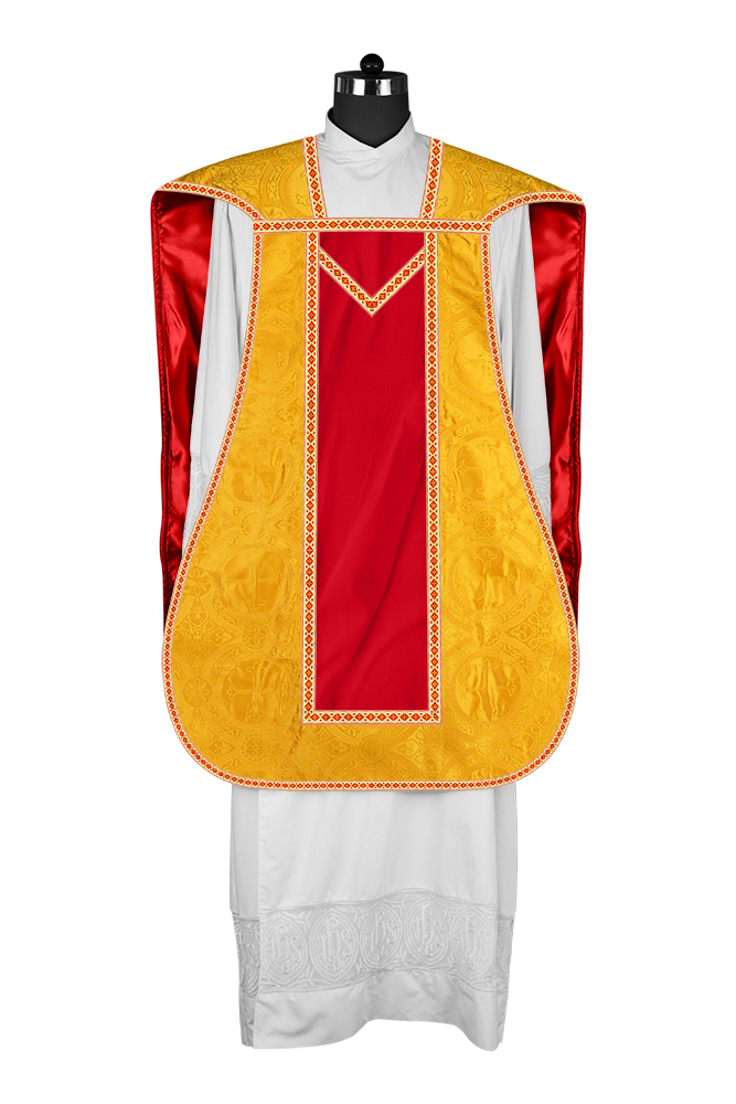 Roman chasuble with Motif and Trims