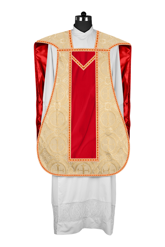 Roman chasuble with Motif and Trims