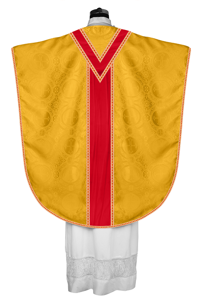 Casulla borromea adornada con trenzas tejidas 