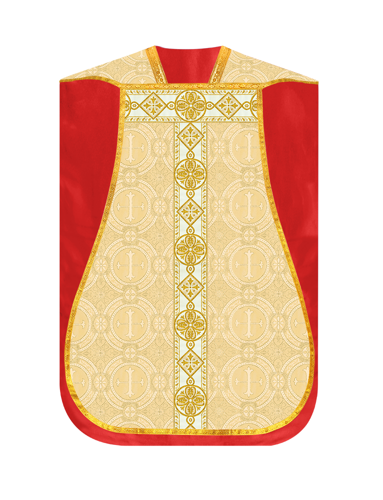 Fiddleback Vestment with Embroidered Motif