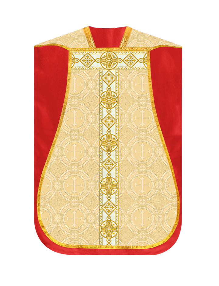 Fiddleback Vestment with Embroidered Motif