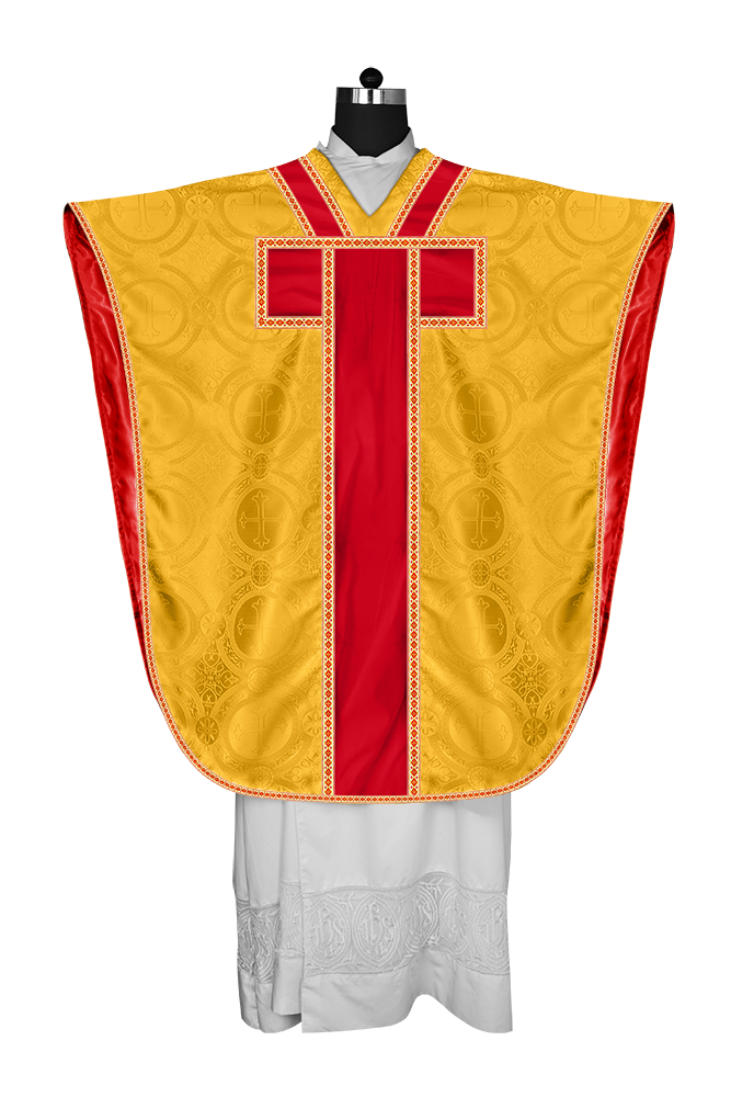 Casulla borromea adornada con trenzas tejidas 