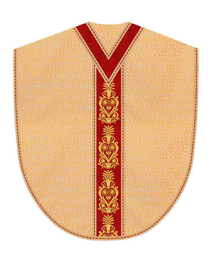 Borromean Chasuble Vestment With Detailed Braids and Trims