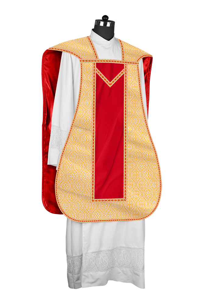 Roman chasuble with Motif and Trims