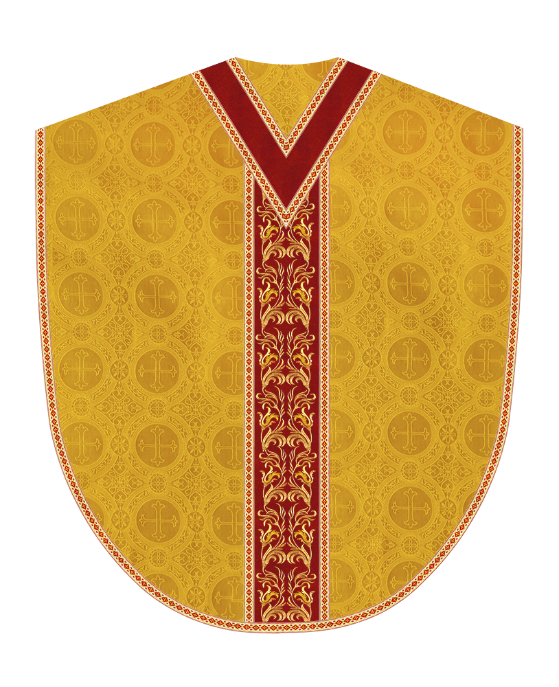 Liturgical Borromean Chasuble With Detailed Embroidery and Trims