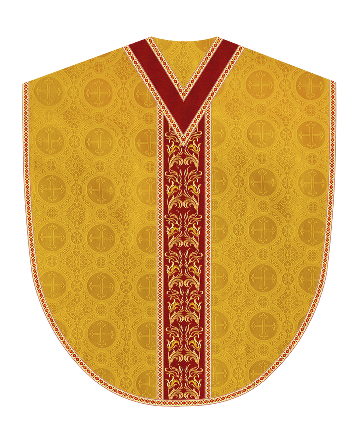 Liturgical Borromean Chasuble With Detailed Embroidery and Trims