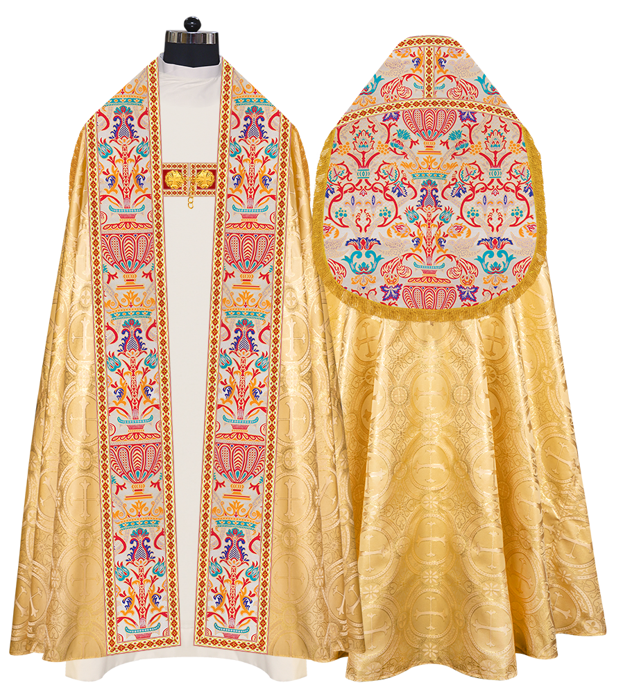 Coronation Tapestry Roman Cope Vestment with Trims