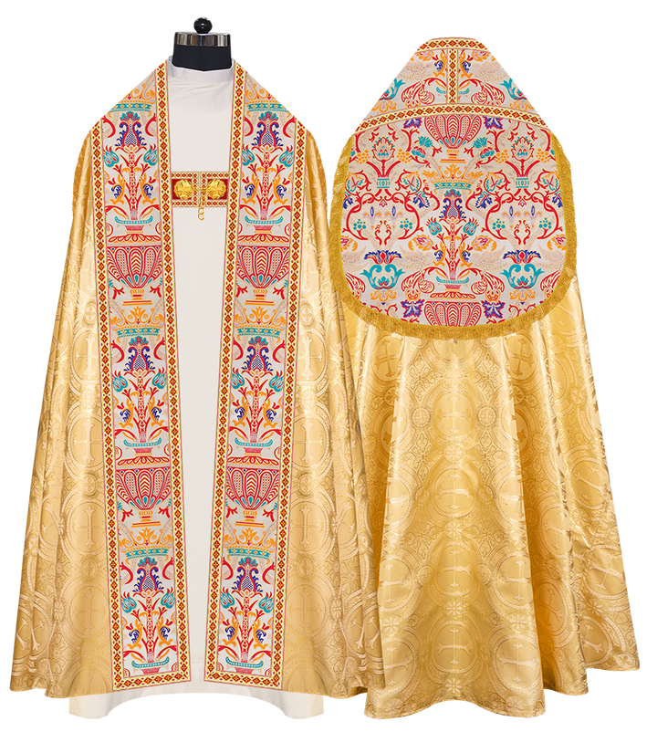 Coronation Tapestry Roman Cope Vestment with Trims