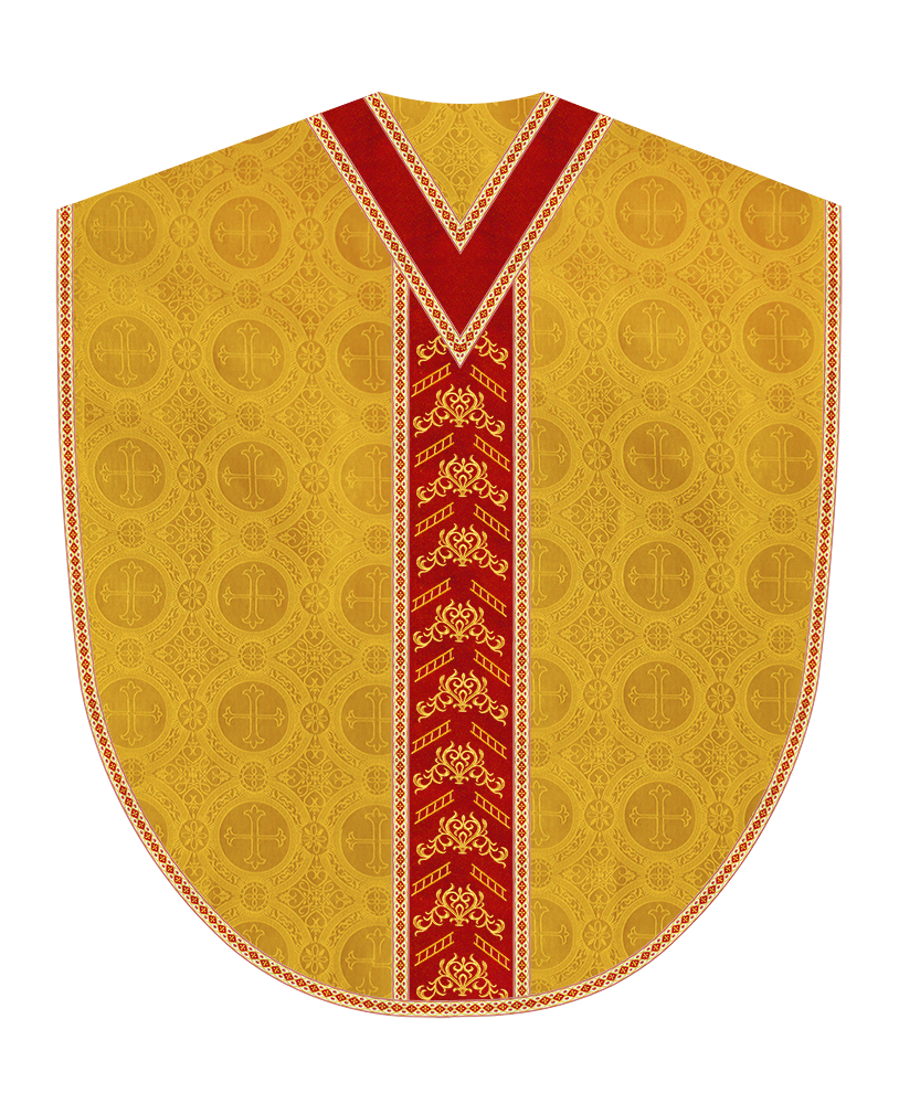 Borromean Chasuble Vestment Adorned With Colour Braids and Trims