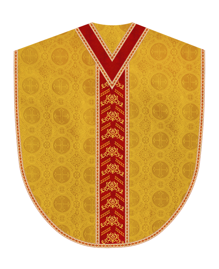 Borromean Chasuble Vestment Adorned With Colour Braids and Trims