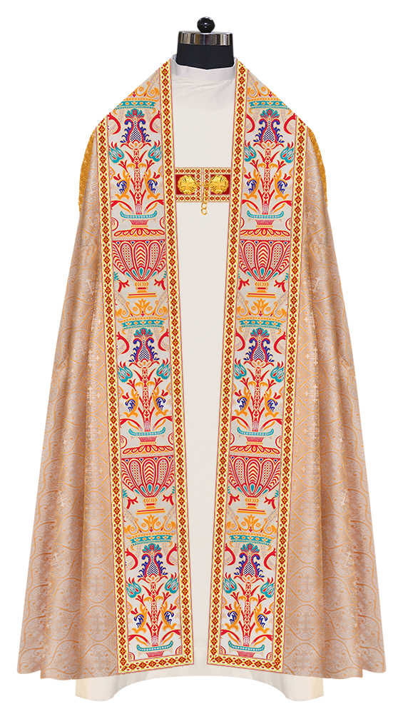 Coronation Tapestry Roman Cope Vestment with Trims