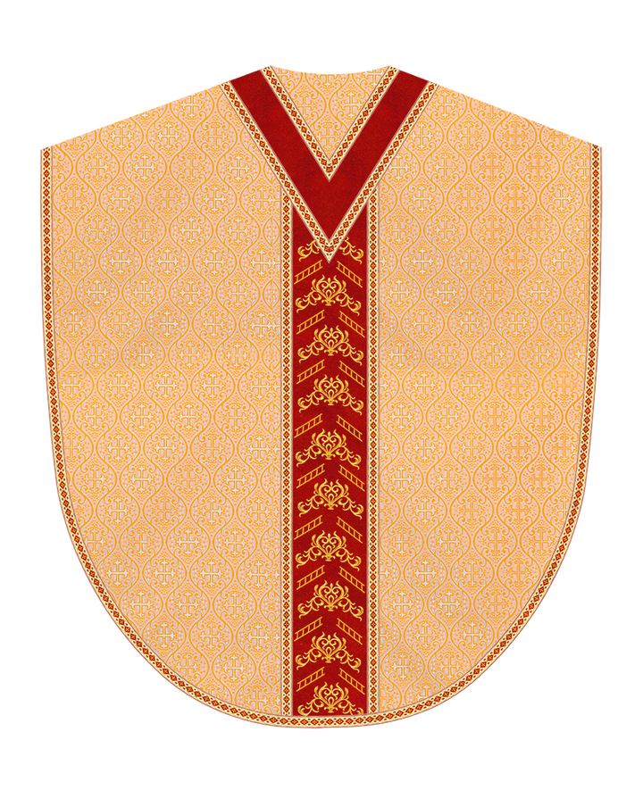 Borromean Chasuble Vestment Adorned With Colour Braids and Trims