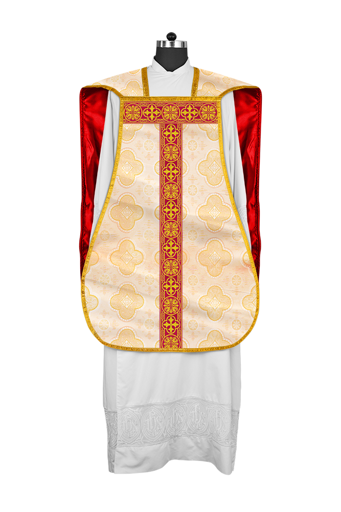 Roman Chasuble Fiddleback with Braided Trims