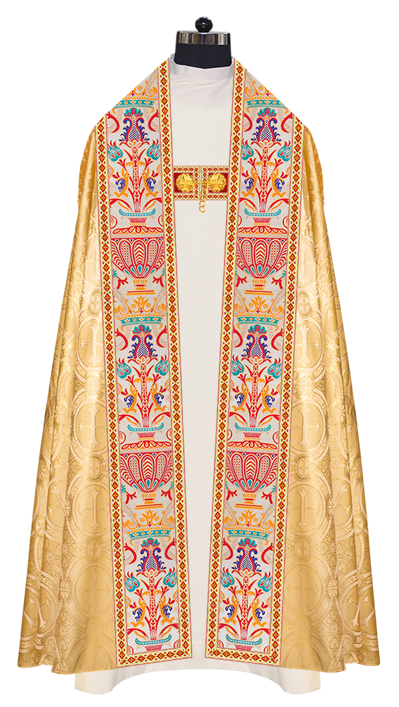 Coronation Tapestry Roman Cope Vestment with Trims