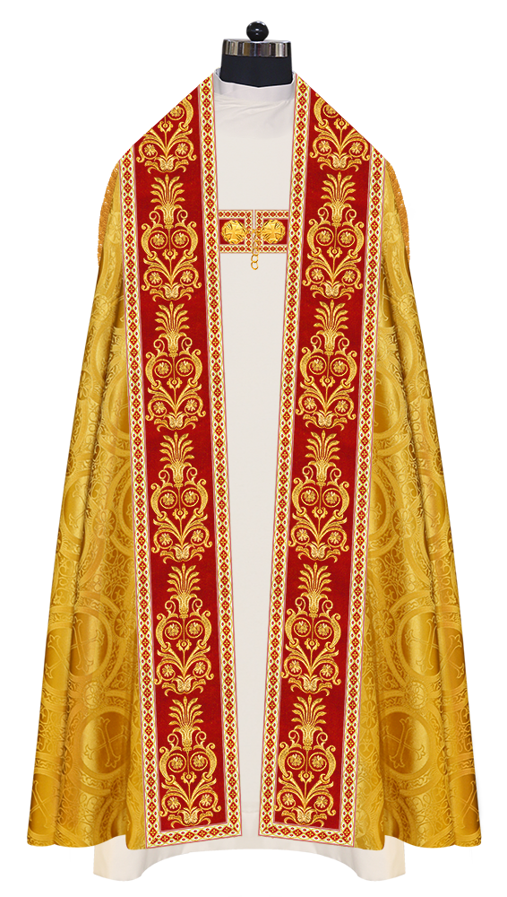 Embroidered Roman Cope with Adorned Spiritual Motif