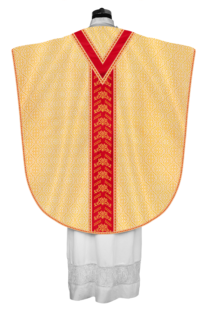 Borromean Chasuble Vestment Adorned With Colour Braids and Trims