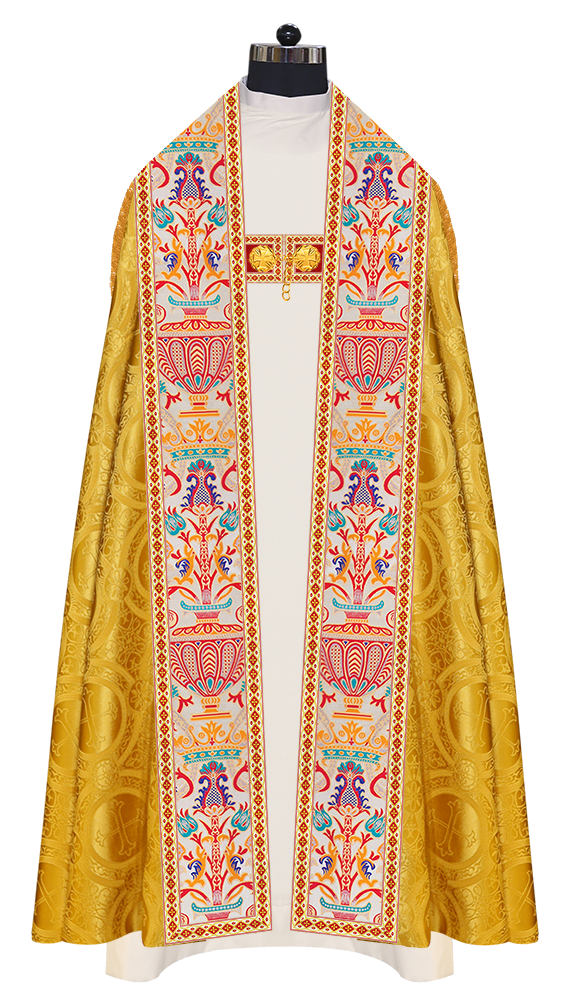 Coronation Tapestry Roman Cope Vestment with Trims