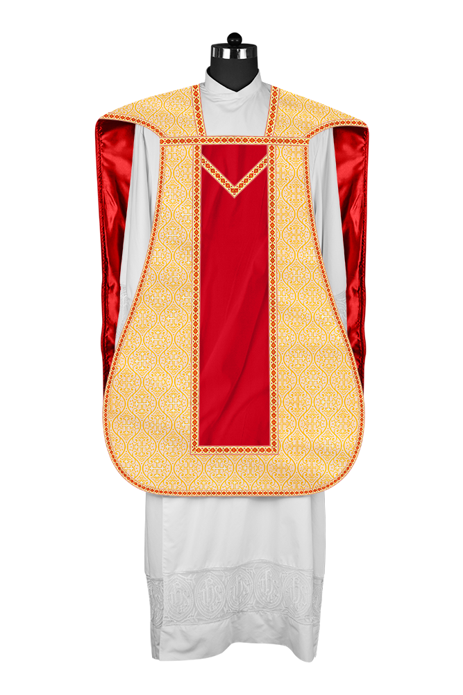 Roman chasuble with Motif and Trims