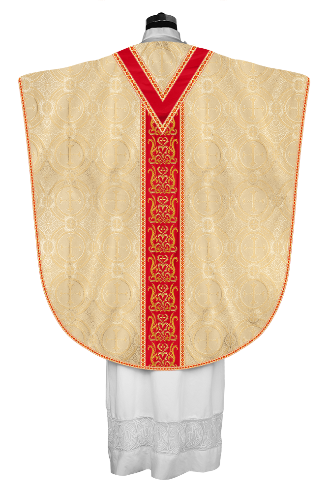 Borromean Chasuble Vestment Enhanced With  Motifs and Trims