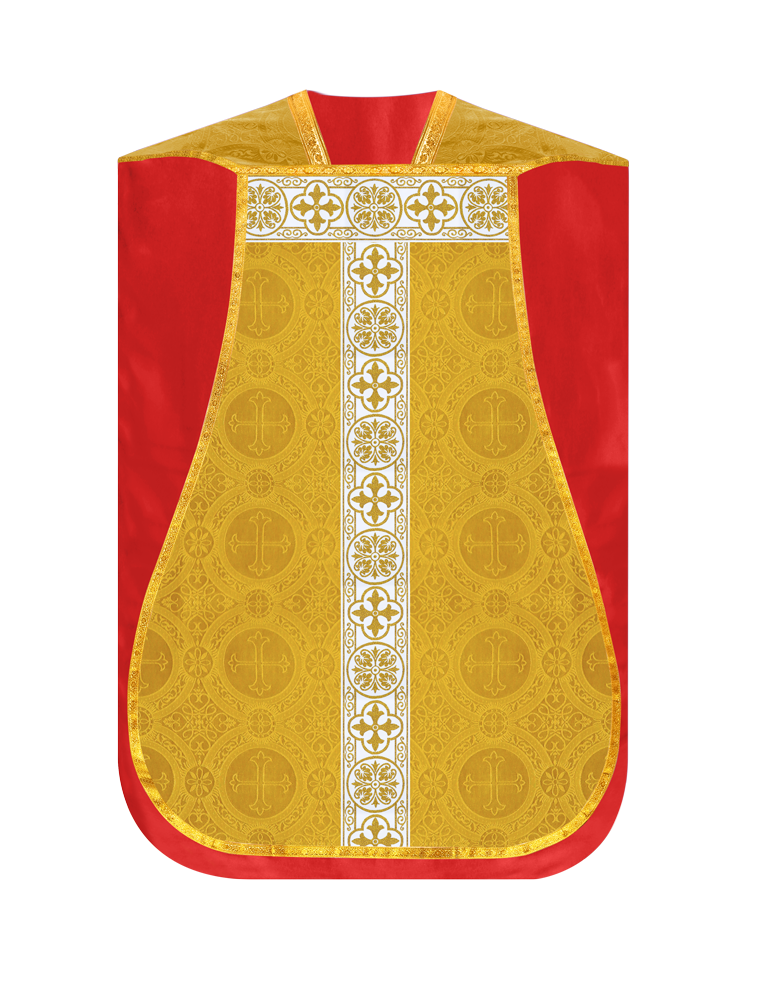 Fiddleback Vestments with Motif and Cross Orphrey